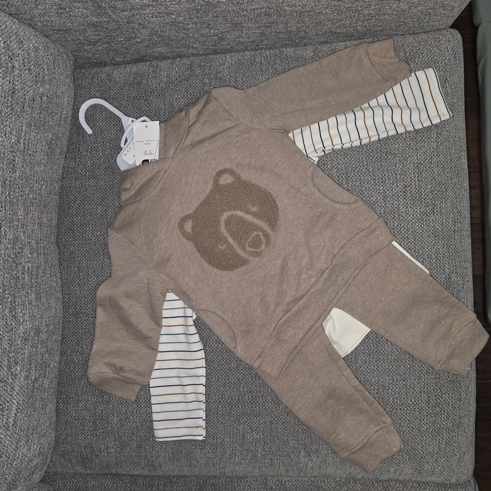 Max Studio Brown Bear Kids Matching Set